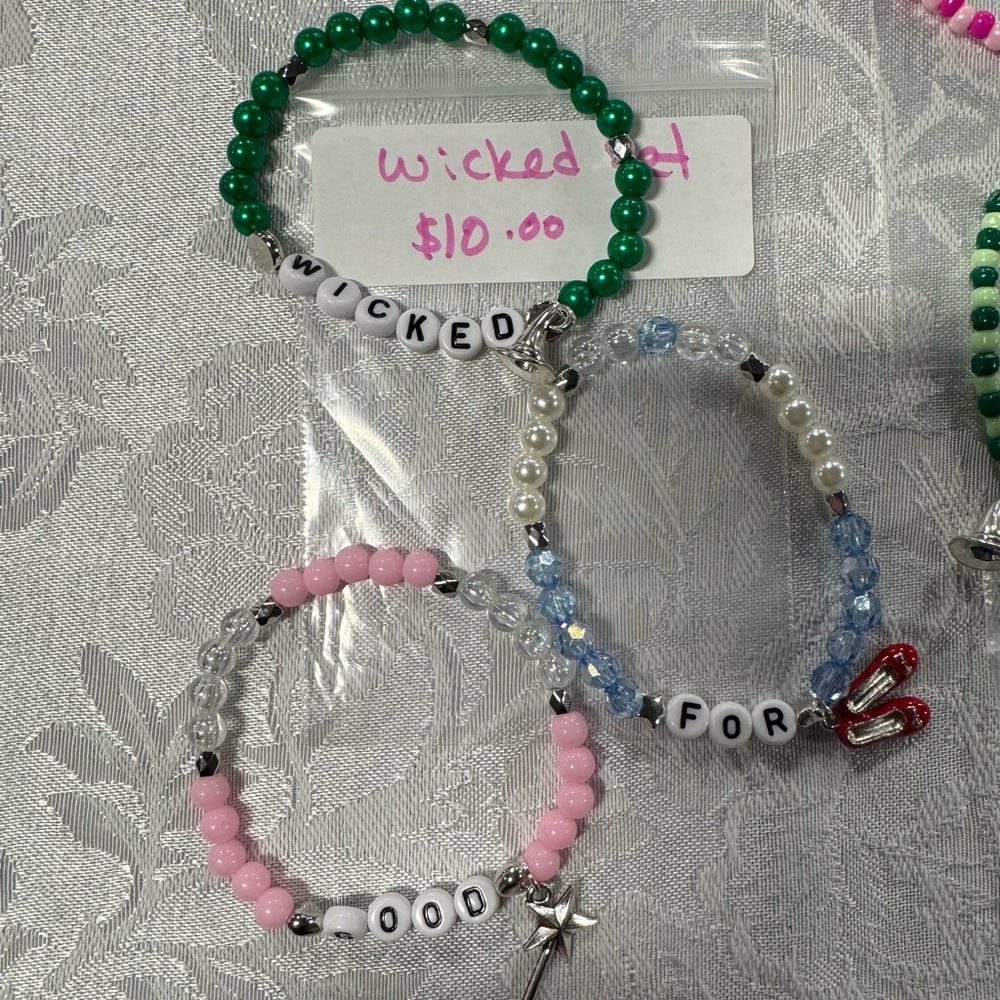 Wicked inspired charm bracelet set